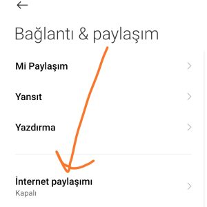 xiaomi internet paylaşımı 